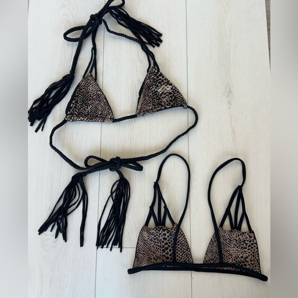 Acacia Swim Bundle - Veneto and Santorini Tops. Both Black Size Small. EUC. - Picture 2 of 8